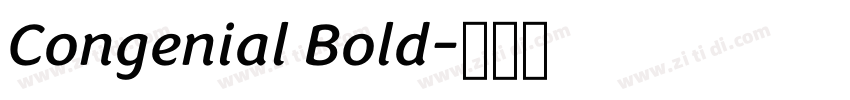 Congenial Bold字体转换